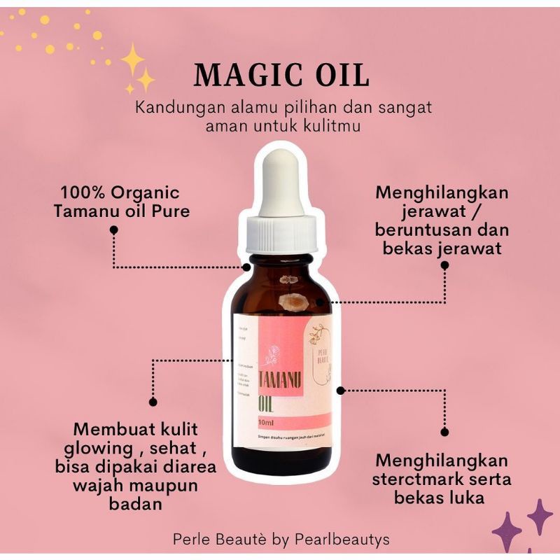 READY TAMANU MAGIC OILP PEARL BEAUTY TAMANU OIL MINYAK TOTOL TAMANU