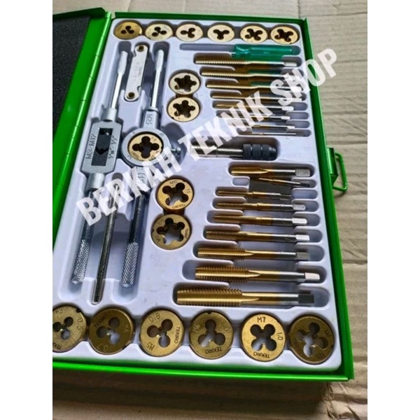 TAP SENAI SET  TEKIRO 40 PCS KOMPLIT alat pembuat drat