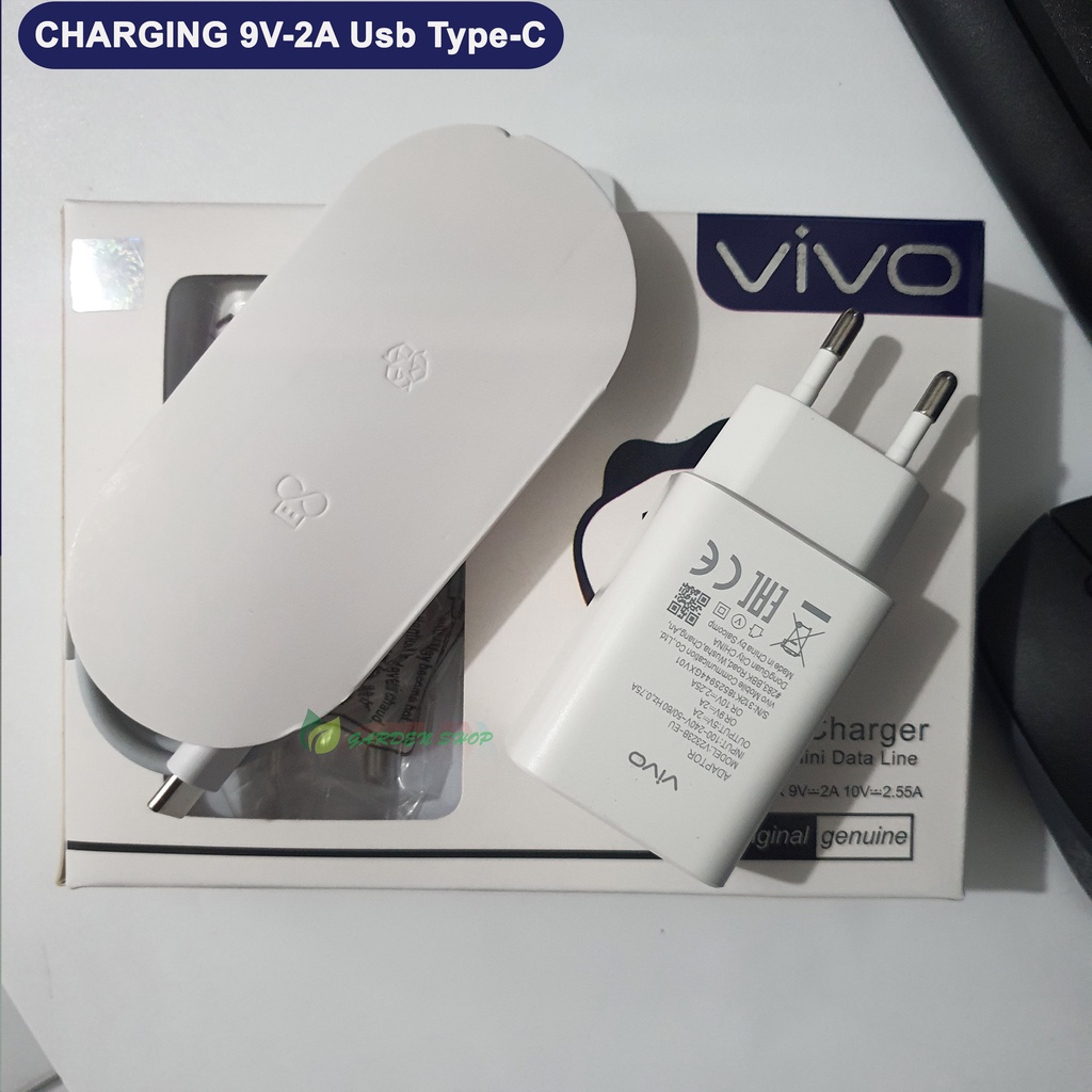 Charger VIVO Original 100% Fast Charging 9V-2A Micro &amp; Type- C