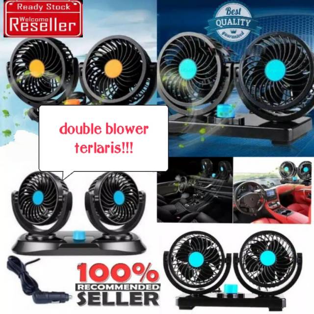 Kipas angin mobil double blower/kipas pendingin AC mobil