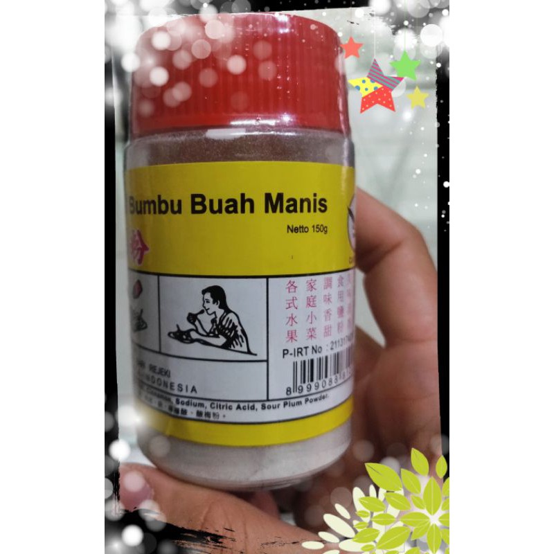 

bumbu rujak jambu kristal, garam buah manis kiamboy Plum Cap Elang /Expired Date Mei-2027