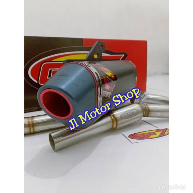 Knalpot Gp7 CNC Predator Honda CRF 150 L KLX Dtracker 150 Muffler Gp7 CNC Predator CRF150 Original