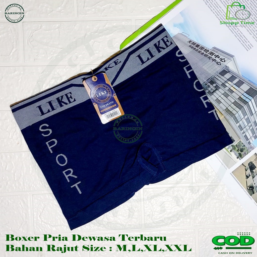 New Celana Dalam Boxer Pria [ ISI 3 PCS ]-Top Boxer Pria Dewasa-Boxer Brief Higt Quality Bahan Rajut