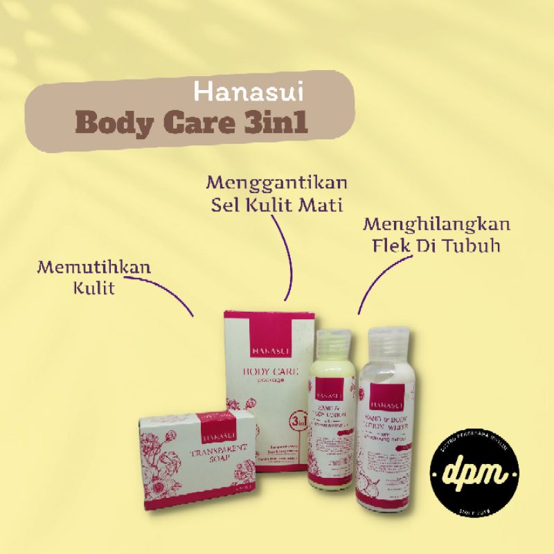 Hanasui Body Care Package 3in1 Mengencangkan Kulit Original 100 % BPOM Bisa COD