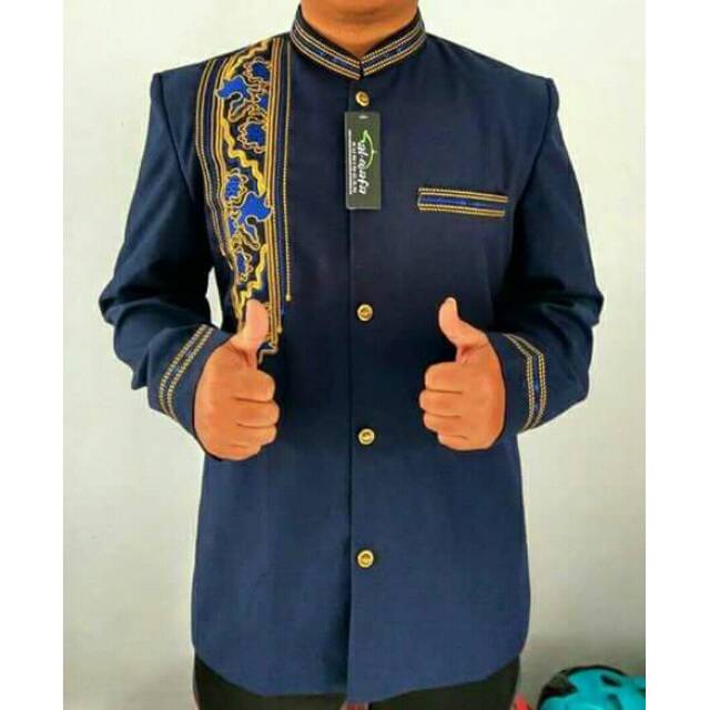 Jasko Jas Koko Motif Sorban Batik Biru Dongker Termurah