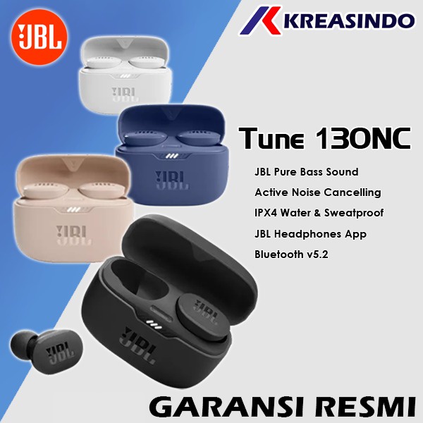 JBL TUNE 130NC / T130NC /T130 NC TWS True Wireless Earbuds Resmi