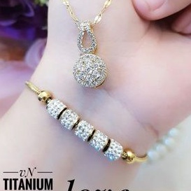 TiTanium set gelang kalung R46