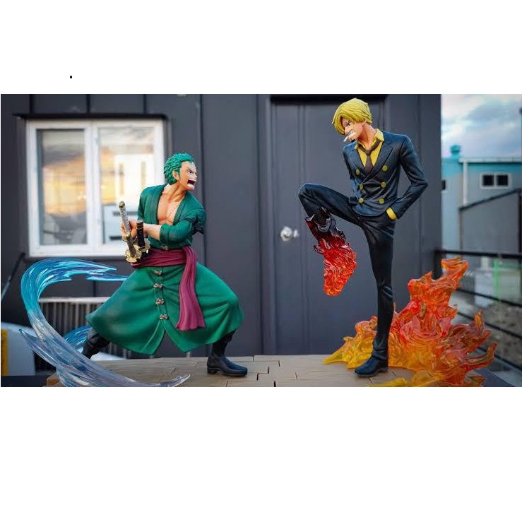 Zoro Sanji Action FIgure One Piece Log File Selection Fight isi 2pcs