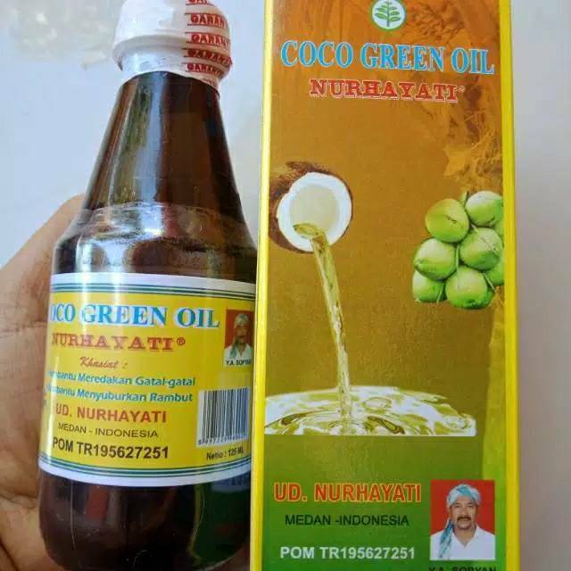 Minyak Gosok Kelapa Hijau Nurhayati Coco Green Oil 125ml Original Indonesia