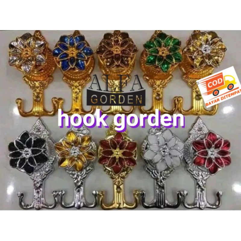 hook melati mawar/gantungan tali gorden/ pengait tali gorden / centelan tali gorden / gantungan tali