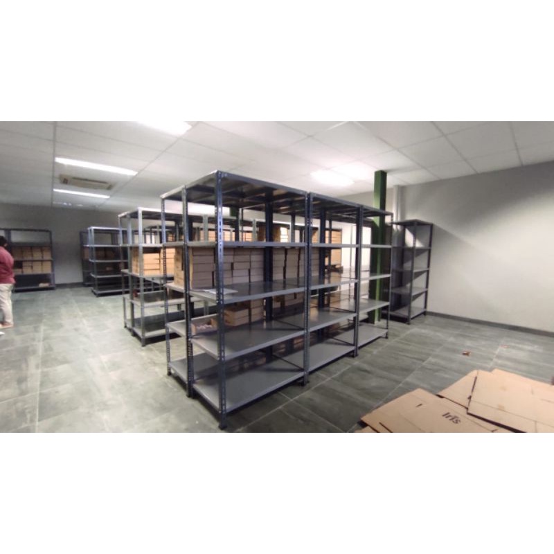 RAK BESI 5 SUSUN ABU PLUS KARET SIKU