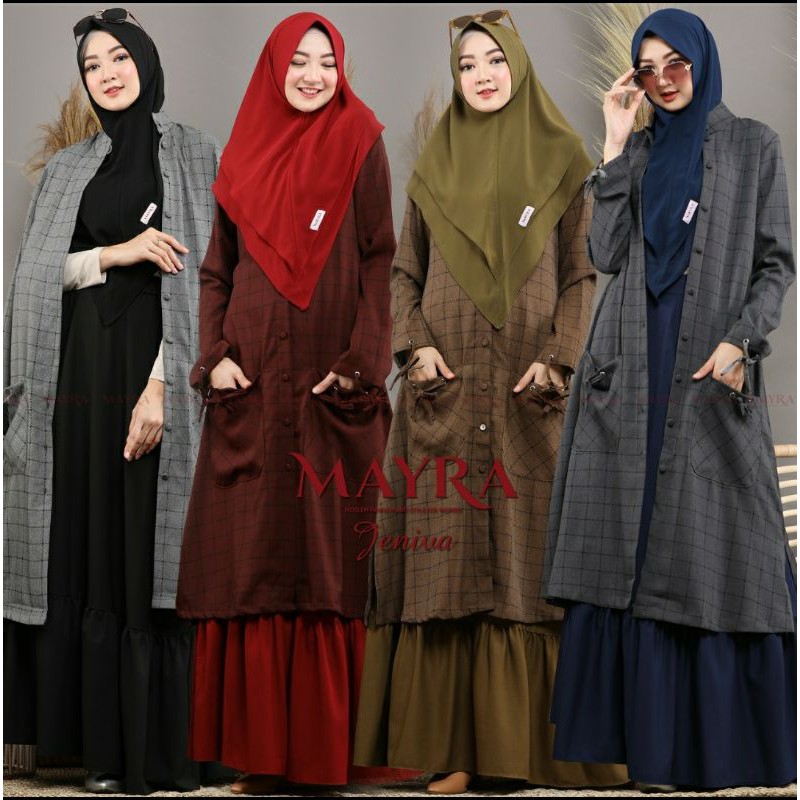 JENIFA SET ORIGINAL BY MAYRA (ROK, TUNIK + KHIMAR)