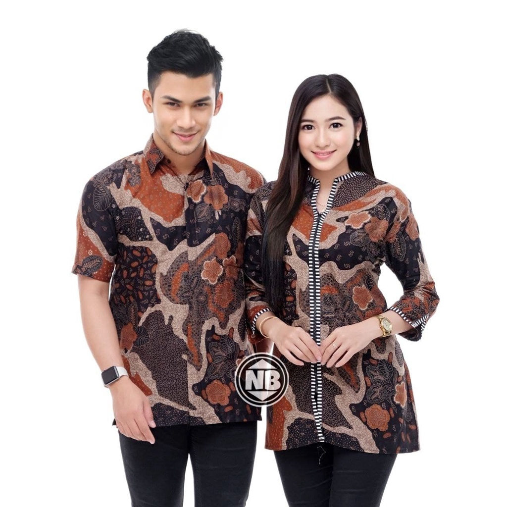 [11.11] COUPLE BATIK NEW HEM BLUS BLOUSE TRENDING INTERNATIONAL COUPLE SERAGAM TERLARIS