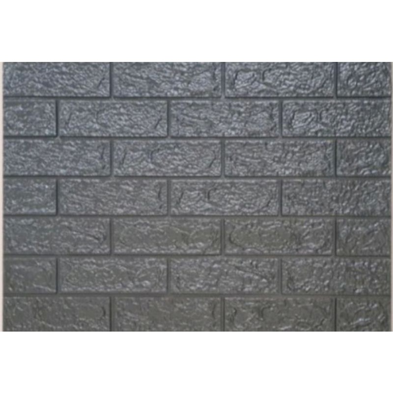 Wallpaper Bata 3D Foam 70x77cm BrickFoam Premium Warna-Hitam
