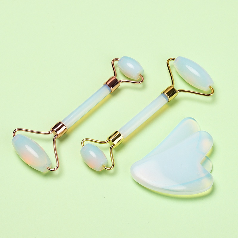 Guasha Wajah - Face Roller Pijat Wajah - Opal Jade