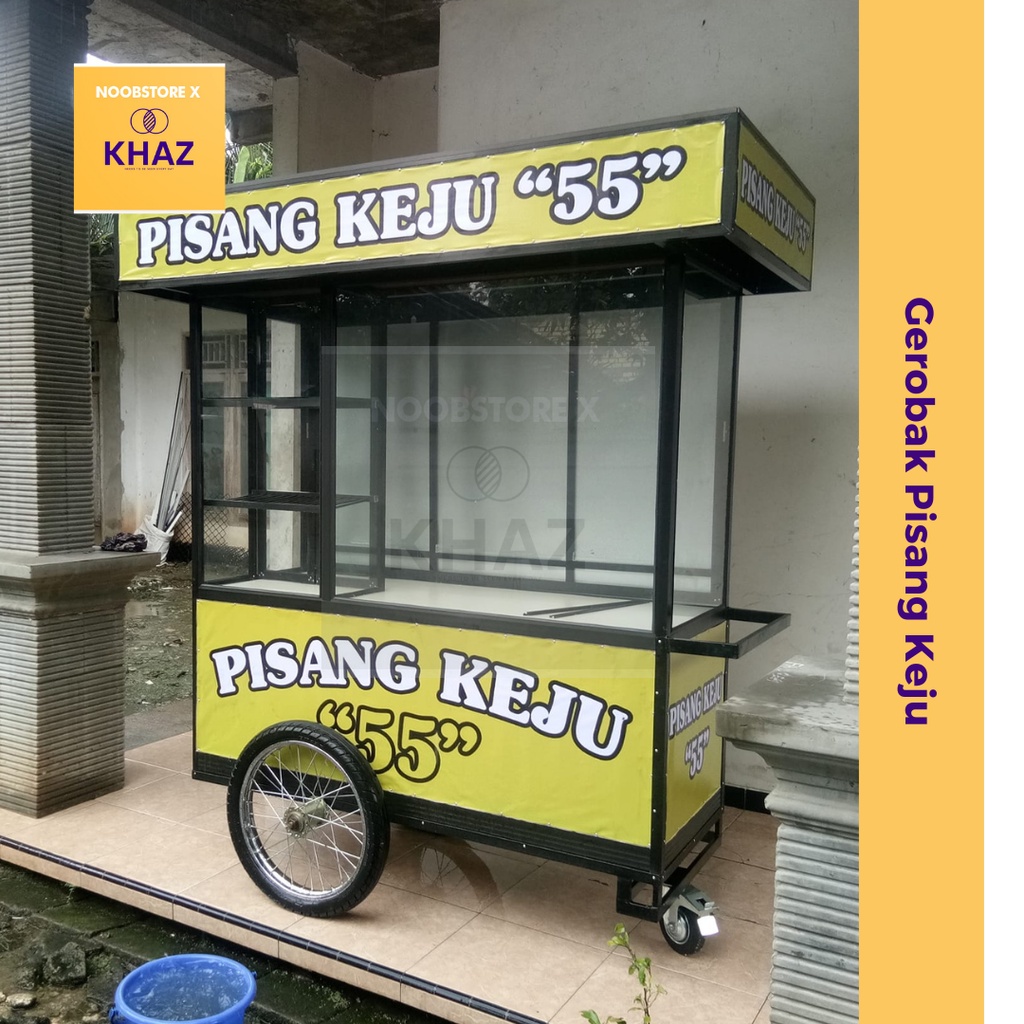 Gerobak Dorong Alumunium Pisang Keju