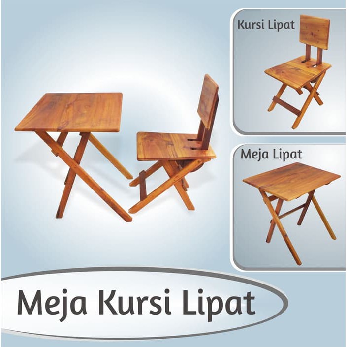 Meja Kursi Kayu Lipat Belajar Anak Eksklusif