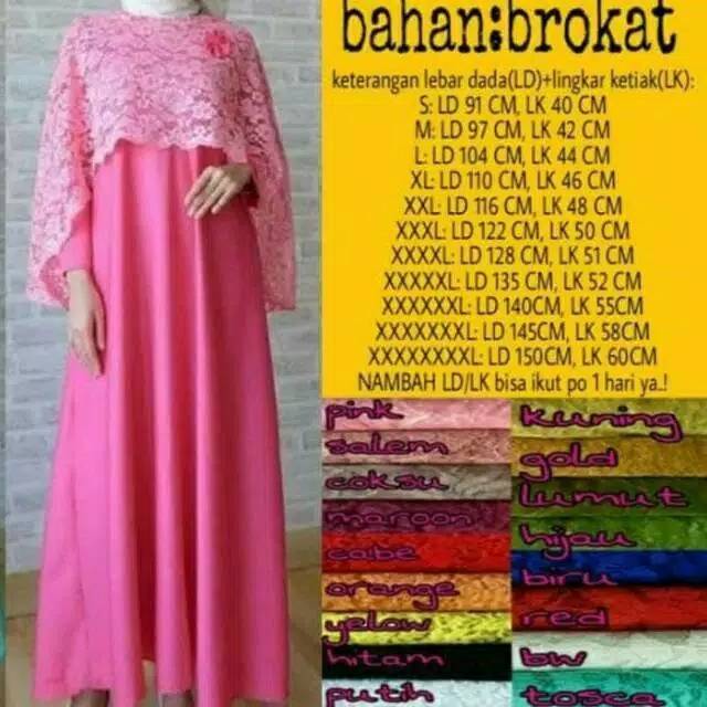 (ld150 cm)Marissa gamis  brukat jumbo Bigsize
