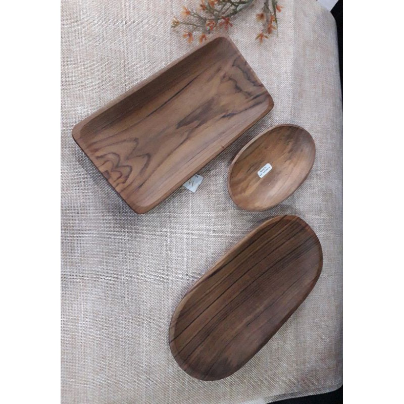 Piring Tempat Camilan Kayu