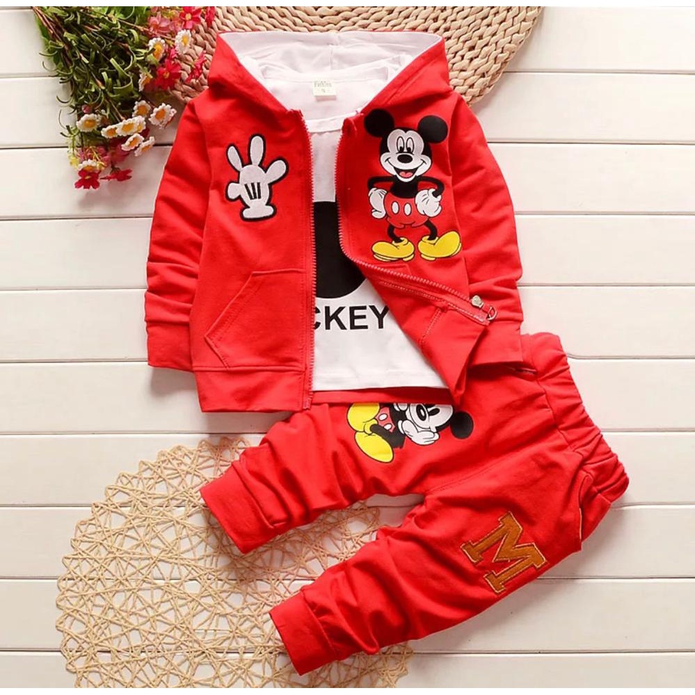 COD-PROMO SETELAN JAKET ANAK 3 IN 1 HOODIE MIKY MOUSE SETELAN ANAK LAKI LAKI BAJU ANAK LAKI LAKI BAJU ANAK PEREMPUAN SETELAN ANAK PEREMPUAN BAJU ANAK TERLARIS