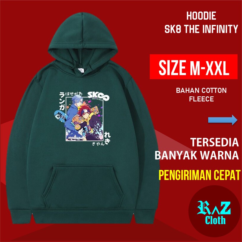 SK8 The Infinity Reki Kyan Langa Hasegawa Anime Skateboard Papan Selancar Jaket Hoodie Pria Kekinian