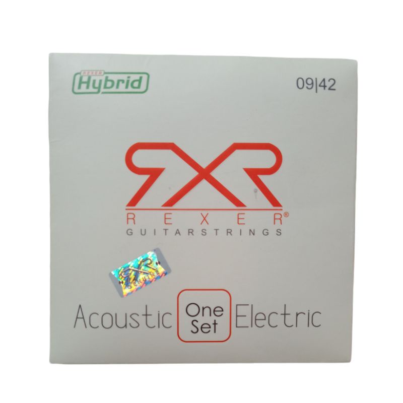 Senar gitar REXER Acoustic Electric Hybrid 09-42 ( 1set )