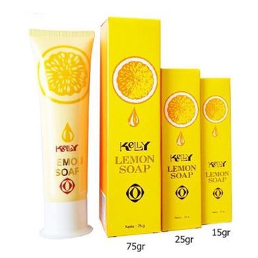 ^ KYRA ^ Kelly Lemon Soap Sabun Wajah dan Badan Face Soap - Netto 25 gr Dan 75 gr