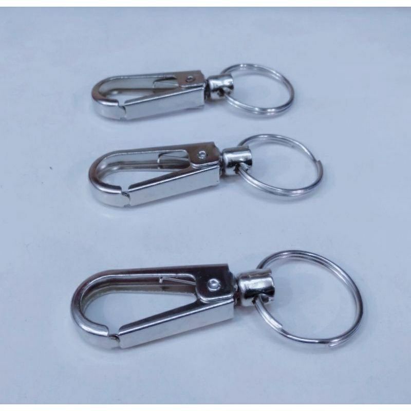 Gantungan Kunci Stainless Steel Carabiner Kuat Kokoh kunci ring diameter ring 2.5 cm