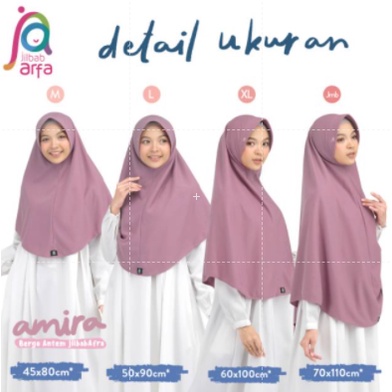 Jilbab Afra ( Jilbab Arfa ) Bergo Amira Pet Antem Size XL - Jumbo - Jilbab Instan Bahan Kaos Adem &amp; Lembut- Jilbab Kaos