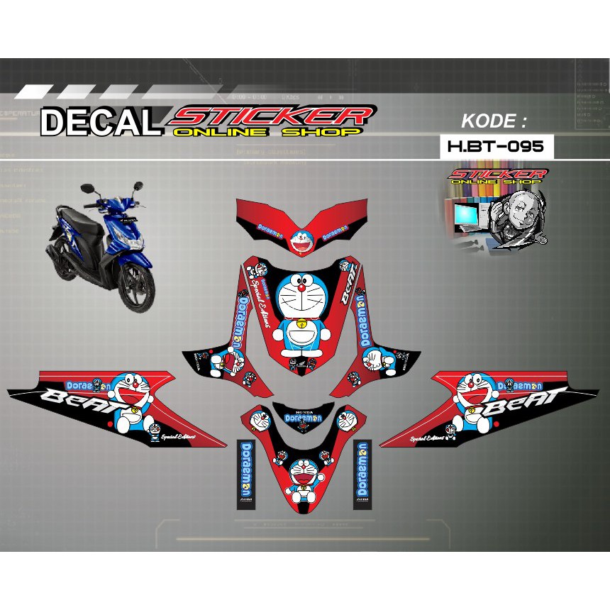 STIKER MOTOR HONDA BEAT KARBU | DECAL FULL BODY VARIASI KARAKTER RACING KEREN