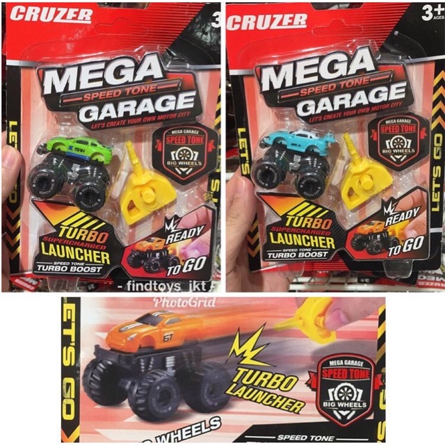 Cruzer mainan mobil mega garage turbo boost launcher