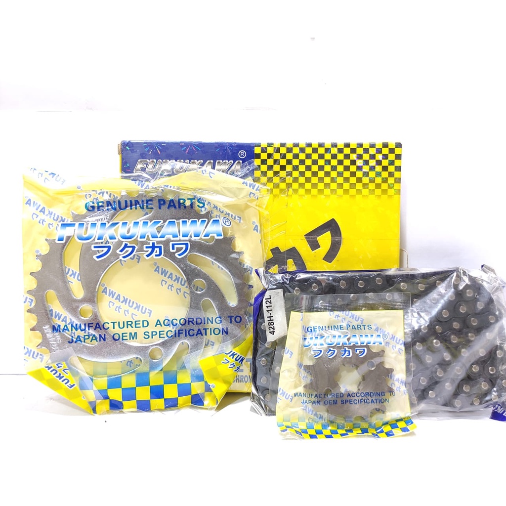 GEARSET GIRSET CHAINKIT RANTAI JUPITER MX NEW 50C OEM JAPAN FUKUKAWA