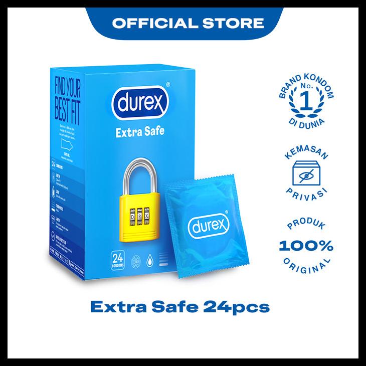 Durex Kondom Extra Safe 24S - Kondom Tebal Pria Kemasan Hemat Kode 1138