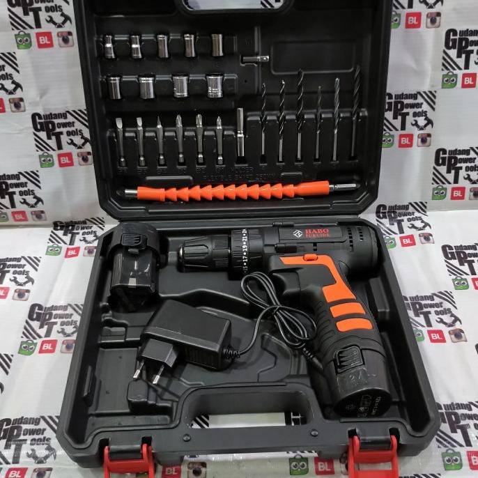 Mesin Bor Tangan Baterai Cordless Drill 12V Habo gpt90 Juara