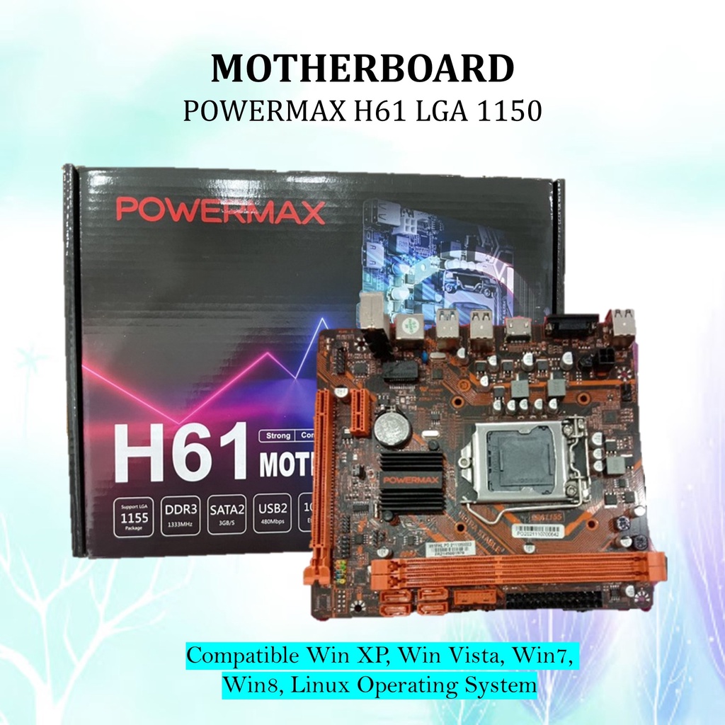 POWERMAX MOTHERBOARD H61 SOCKET 1155