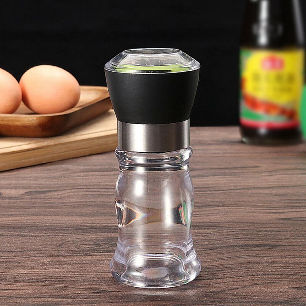 [Elegan] Mill Adjustable Kekasaran Manual Botol Garam Alat BBQ Penyimpanan Bumbu Seasoning Jar