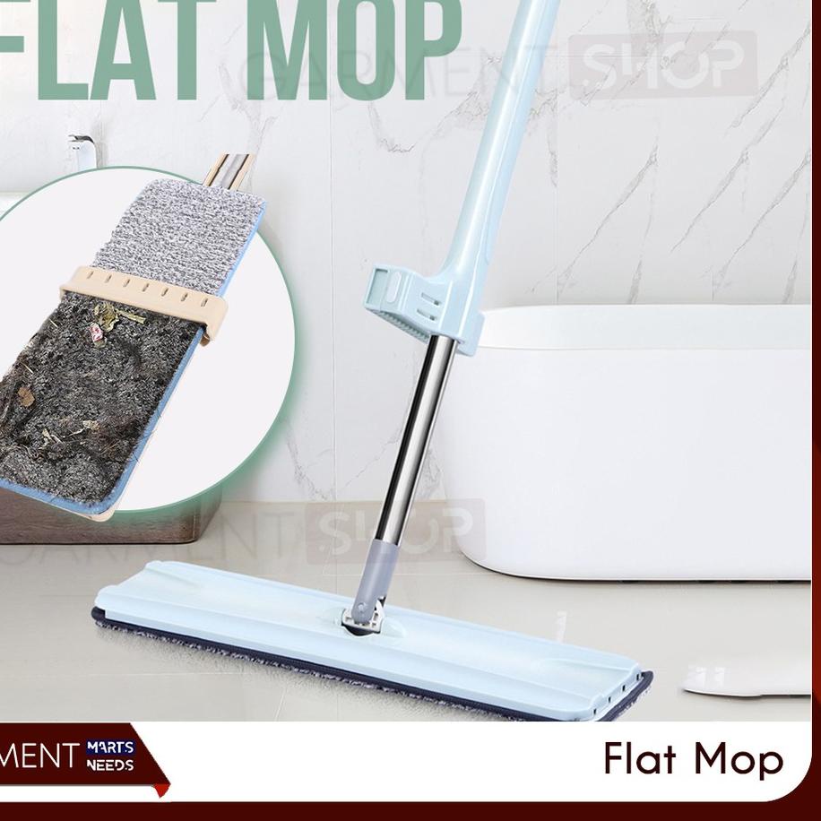 Alat Pel Lantai Flat Mop Pel Tarik Praktis Ultra Mop Hand Free