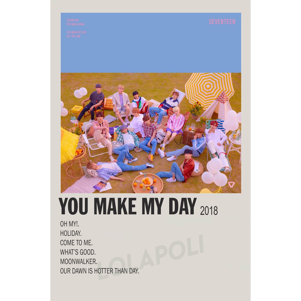 Poster Cover Album K-Pop You Make My Day - Seventeen