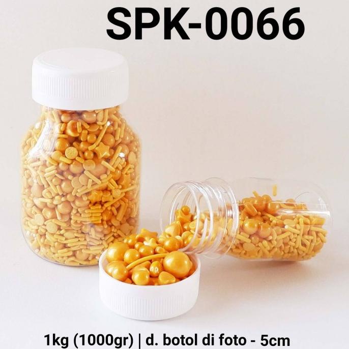

SPK-0066 Sprinkles sprinkle sprinkel 1kg 1 kg mutiara bintang emas ---NEW---