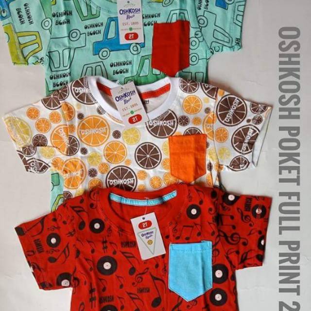 Kaos anak oshkosh full print