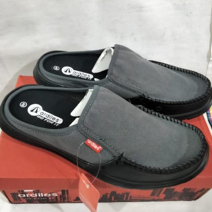sepatu sandal slop karet pria Ardiles abu original