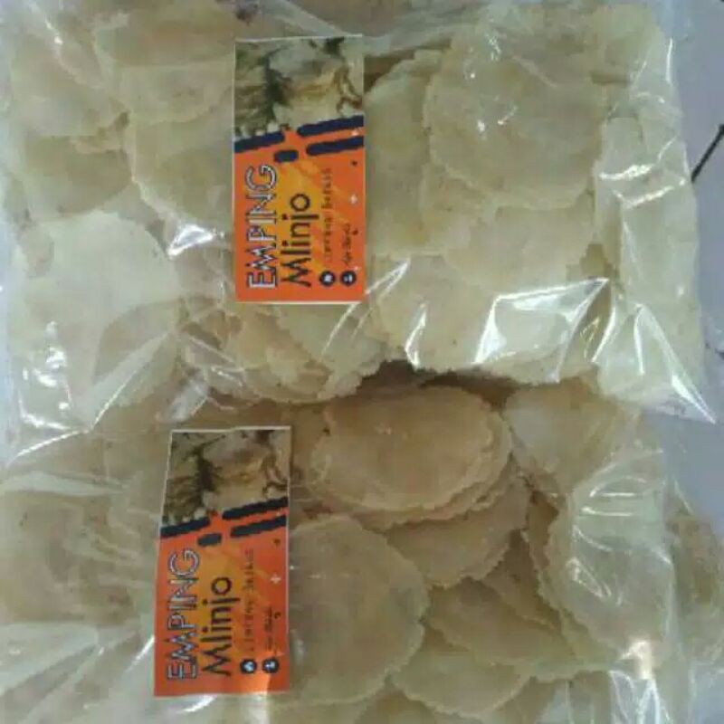 

Makanan Ringan snack camilan cemilan oleh oleh Emping mlinjo mentah khas Limpung kwalitas super 1 kg