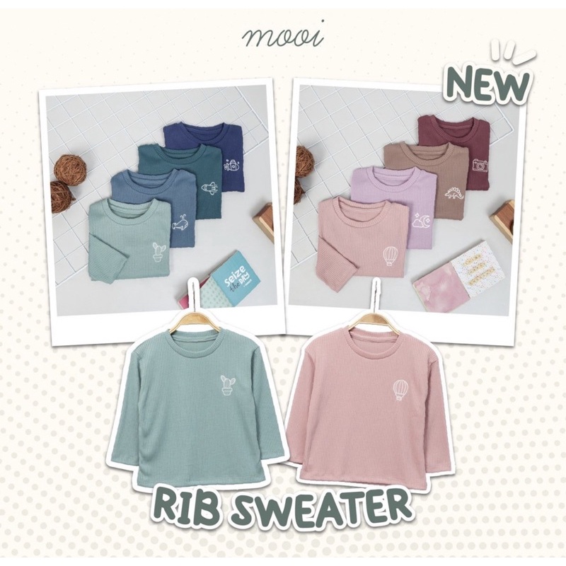 Mooi Sweater Rib V.3 Anak Unisex / Sweater Anak / Baju Anak