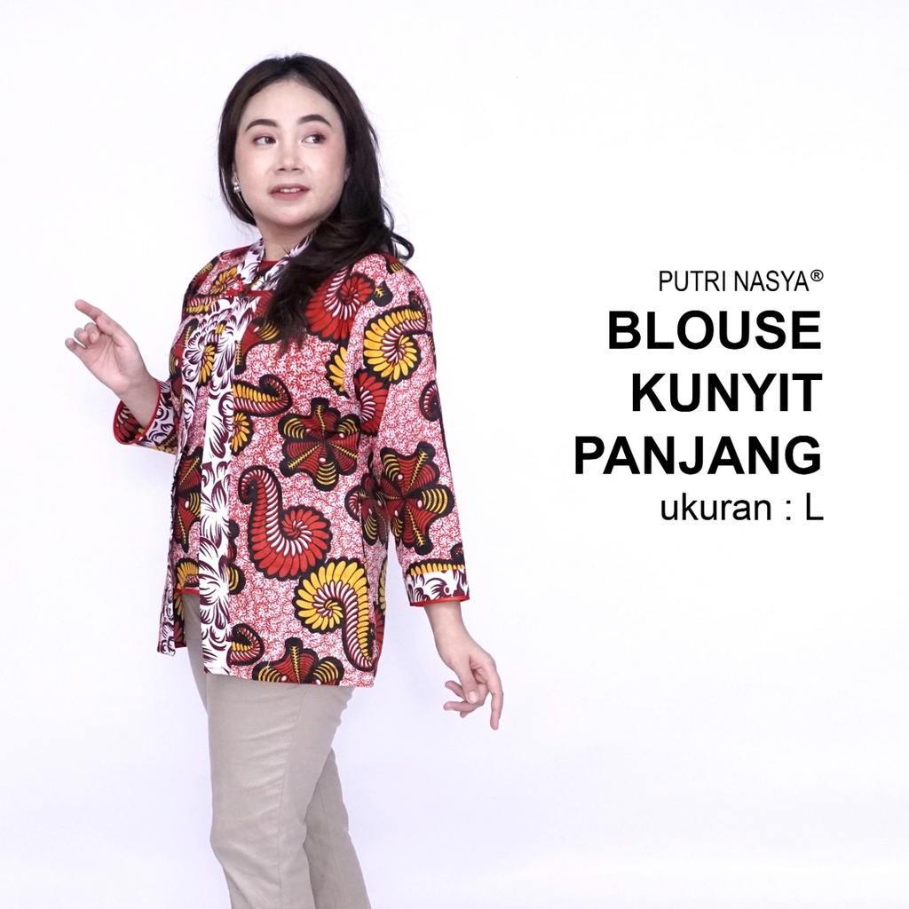 Atasan Batik Jumbo Blouse Big Size Wanita Lengkap S-M-L-XL-2L-3L-4L-5L-6L-7L Model Blus Jumbo Seragam Batik / Atasan Batik Big Size Kantor Kerja / Blus Batik Super Big LD 140 Bahan Katun / Pakaian Kekinian Model Terbaru / Baju Batik Formal Wanita