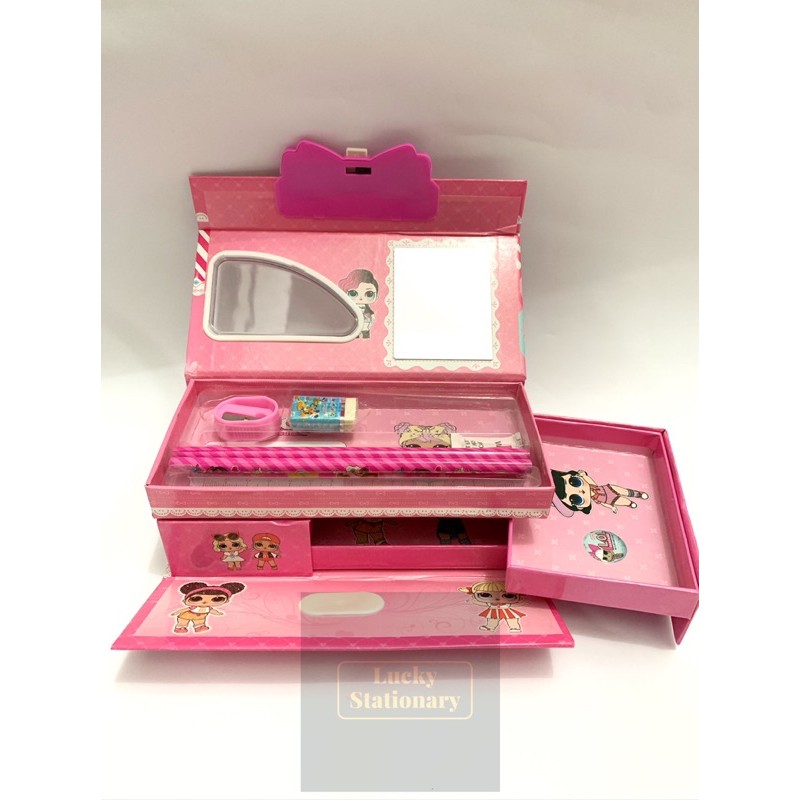 

Kotak pensil isi paket kode 3D 3 susun/ Tempat Pensil kode 3D + isi paket seri Sp338 Set