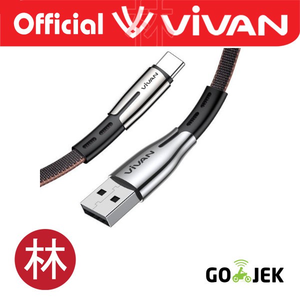 Vivan BTK-CS Kabel Data Cable Type C USB-C Fast Charging 3A 1M New BTK-C