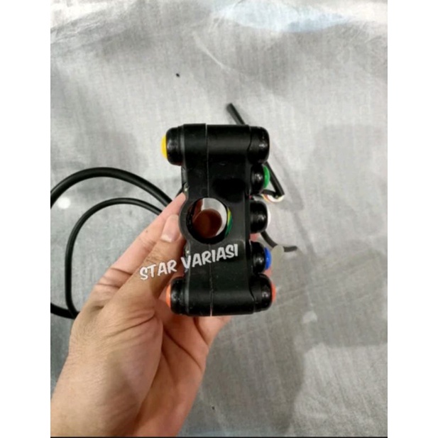 Saklar 7 tombol model ducati saklar 7 tombol bracket stang motor universal