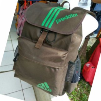 Ransel Sablon Adidas Predator Tas Sekolah Wanita Tas Nilon Hitam Ransel Anti Maling Wanita Ransel Travel Wanita Kasual Tas Punggung Korea Mochilaz