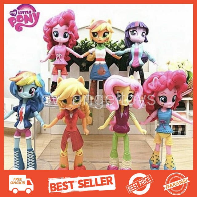 MINIATUR MY LITTLE PONY EQUESTRIA GIRLS ACTION FIGURE SET 7PCS