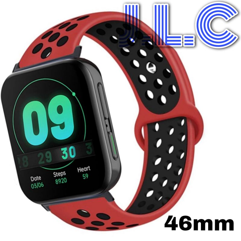 Strap Rubber Silicone Silikon Nike Style Watch Band Tali Jam Tangan Oppo Watch 46mm Acc Jam Tangan S